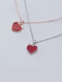thumb 925 Sterling Silver Cute heart pendant Necklace 0