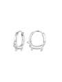 thumb 925 Sterling Silver Animal Cute Huggie Earring 0