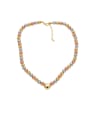 thumb Brass Heart Minimalist Beaded Necklace 0