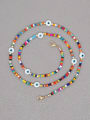 thumb Stainless steel Bead Multi Color Polymer Clay Evil Eye Bohemia Hand-woven Necklace 0