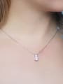 thumb 925 Sterling Silver Cubic Zirconia  Minimalist Round  Necklace 1