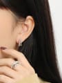thumb 925 Sterling Silver Bead Geometric Vintage Stud Earring 2