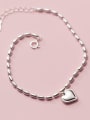thumb 925 Sterling Silver Bead Heart Minimalist Beaded Bracelet 1