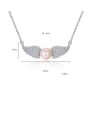 thumb 925 Sterling Silver Cubic Zirconia delicate Wing Necklace 4