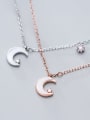 thumb 925 sterling silver shell  Simple Moon pendant necklace 3
