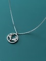 thumb 925 Sterling Silver Simple Round  antlers  Necklace 1