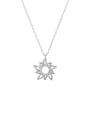 thumb Copper Alloy Cubic Zirconia Flower Dainty Necklace 0