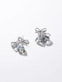 thumb 925 Sterling Silver Synthetic Crystal Bowknot Bell Cute Drop Earring 0