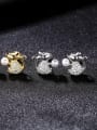 thumb 925 Sterling Silver Cubic Zirconia Mouse Minimalist Stud Earring 2