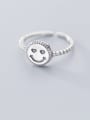 thumb 925 Sterling Silver Minimalist Smiley Free Size  Ring 0