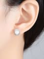 thumb 925 Sterling Silver Freshwater Pearl Multi Color Irregular Trend Stud Earring 1