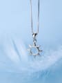 thumb 925 Sterling Silver Minimalist Flower Pendant(only Pendant) 1