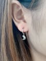 thumb 925 Sterling Silver Moon Minimalist Huggie Earring 3