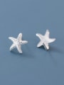 thumb 925 Sterling Silver Sea  Star Cute Stud Earring 2