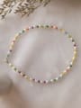 thumb Freshwater Pearl Multi Color Irregular  Glass beads Bohemia Necklace 1