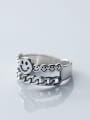 thumb 925 Sterling Silver Smiley Vintage Stackable Ring 2