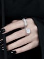 thumb 925 Sterling Silver Irregular Vintage Band Ring 2