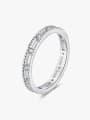 thumb 925 Sterling Silver Cubic Zirconia Hollow Geometric Vintage Band Ring 3