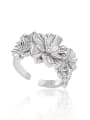 thumb 925 Sterling Silver Flower Vintage Band Ring 0