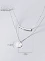 thumb 925 Sterling Silver Geometric Minimalist Multi Strand Necklace 3