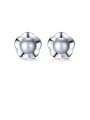 thumb 925 Sterling Silver Imitation Pearl Multi Color Flower Classic Stud Earring 0