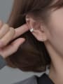 thumb 925 Sterling Silver Geometric Minimalist Clip Earring 3