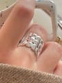 thumb 925 Sterling Silver  Geometric Vintage Band Ring 2