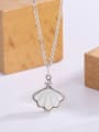 thumb 925 Sterling Silver Shell Leaf Minimalist Necklace 3
