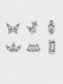 thumb 925 Sterling Silver Cubic Zirconia Geometric Cute Single Earring(Single-Only One) 3