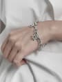 thumb 925 Sterling Silver Smiley Vintage Hollow Geometric  Chain Link Bracelet 2