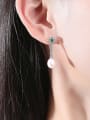 thumb 925 Sterling Silver Cubic Zirconia Tassel Minimalist Drop Earring 1