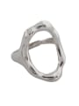 thumb 925 Sterling Silver Hollow Geometric Minimalist Band Ring 4