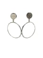 thumb 925 Sterling Silver Round Minimalist Chandelier Earring 0