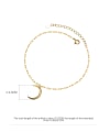 thumb 925 Sterling Silver Moon Minimalist  Anklet 3