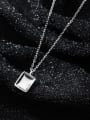 thumb 925 Sterling Silver Smooth Geometric Minimalist Necklace 2