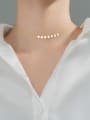 thumb 925 Sterling Silver Geometric Minimalist Simple small circle Necklace 1