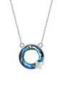 thumb 925 Sterling Silver Austrian Crystal Geometric Classic Necklace 4