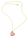 thumb Brass Enamel Rainbow Minimalist Heart-shaped Pendant Necklace 2