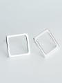 thumb 925 Sterling Silver Hollow Geometric Minimalist Stud Earring 1