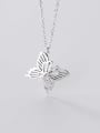 thumb 925 Sterling Silver Butterfly Vintage Necklace 3