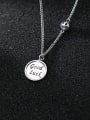 thumb 925 Sterling Silver Letter Vintage Round  Necklace 2