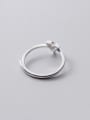 thumb 925 Sterling Silver Shell Triangle Minimalist Band Ring 2