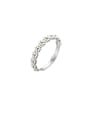 thumb 925 Sterling Silver Flower Minimalist Band Ring 0