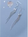 thumb 925 Sterling Silver Vintage Beads tassel hollow triangle  Earring 1