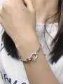 thumb Vintage Sterling Silver With Antique Silver Plated Vintage Hollow Round Bracelets 1