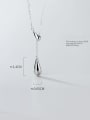thumb 925 Sterling Silver  Minimalist  Water Drop Lariat Necklace 3