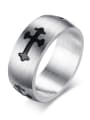 thumb Stainless steel Cross Minimalist Band Ring 0
