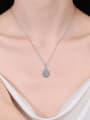 thumb 925 Sterling Silver Moissanite Water Drop Dainty Necklace 1