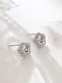 thumb 925 Sterling Silver Cubic Zirconia Smiley Cute Stud Earring 3