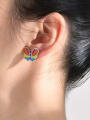 thumb Stainless steel Enamel Butterfly Minimalist Stud Earring 1